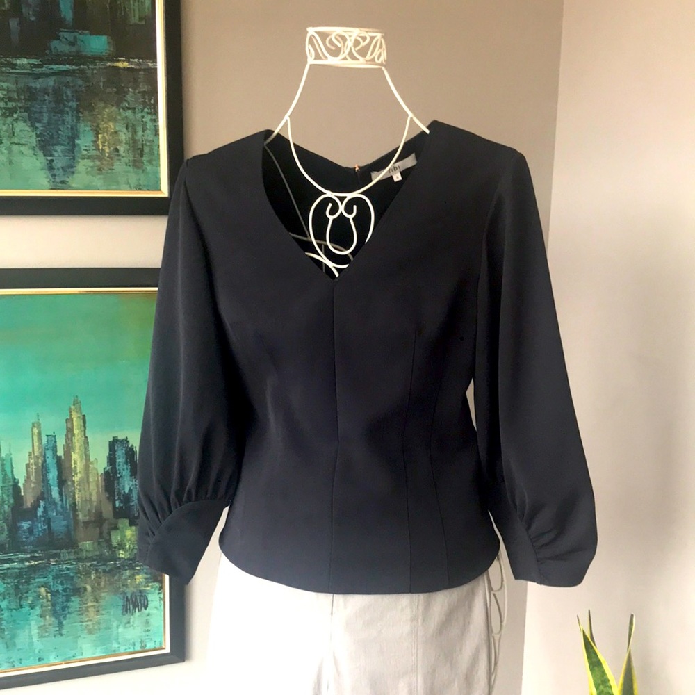 Tibi Shirt with Back Zipper Accent
